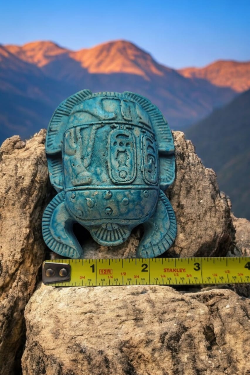Hand-Carved Egyptian Scarab – 3 Inch