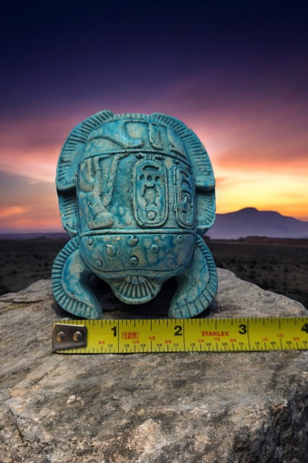 Hand-Carved Egyptian Scarab – 3 Inch