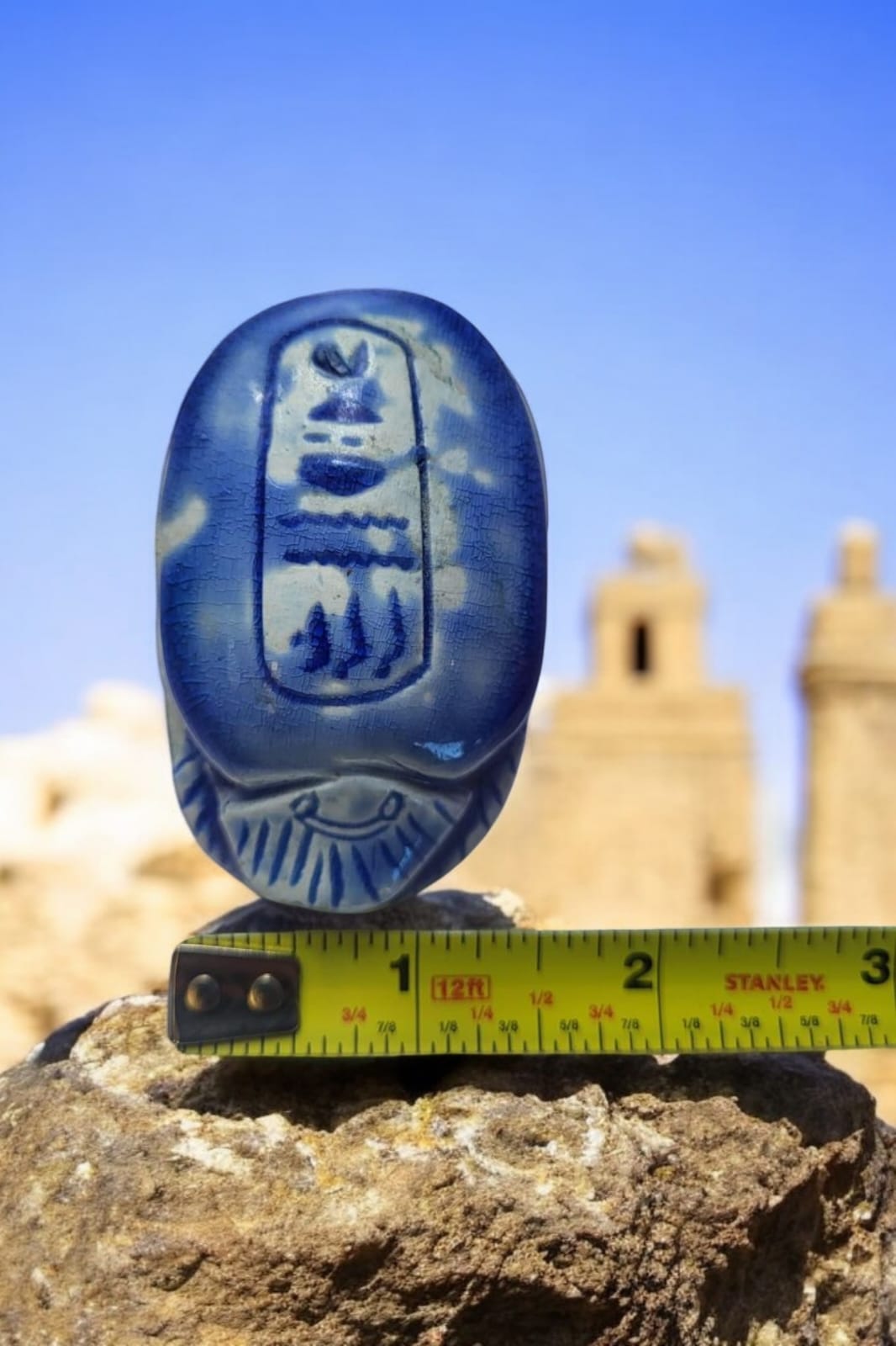 Ancient Egyptian Glazed Faience Scaraboid Seal