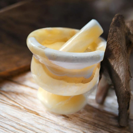 Alabaster Mortar & Pestle