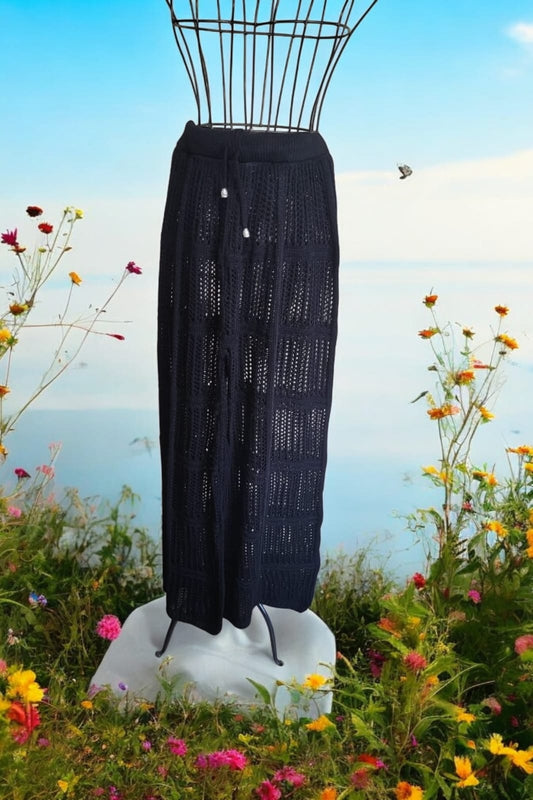 ☀️ Handmade Knit Beach Pants – Made in Egypt