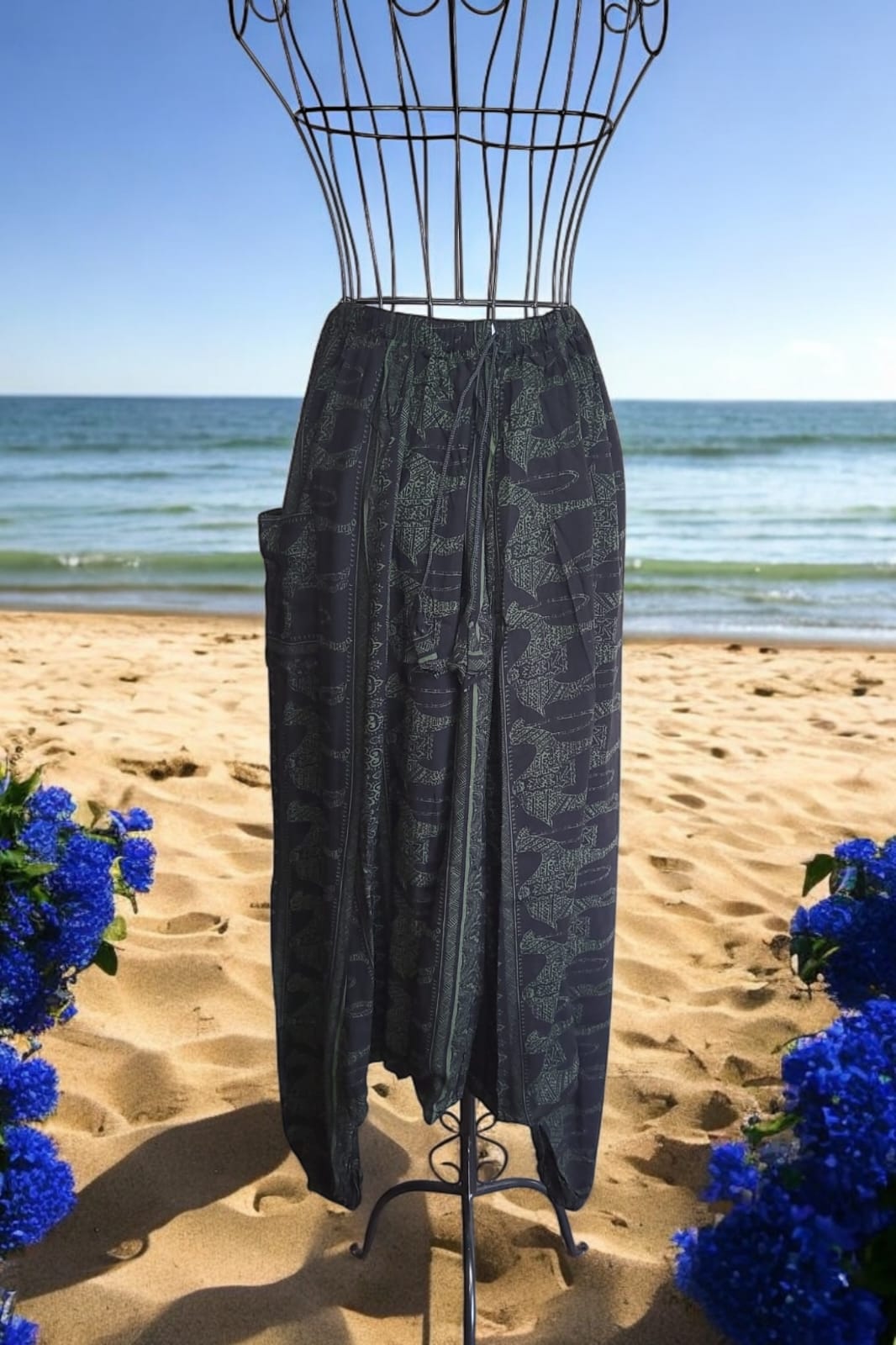 🌴 Handmade Boho Beach Pants – Made in Egypt 🇪🇬