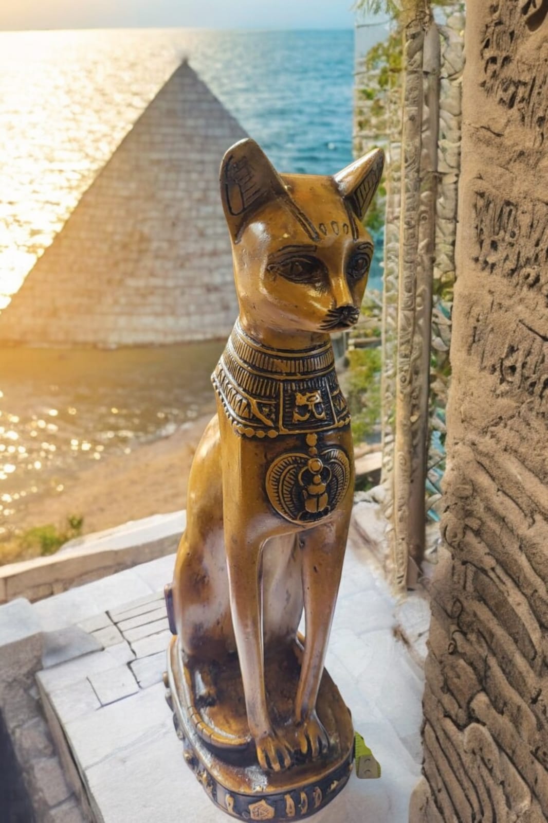 Bastet Cat Statue – Handcrafted 5”